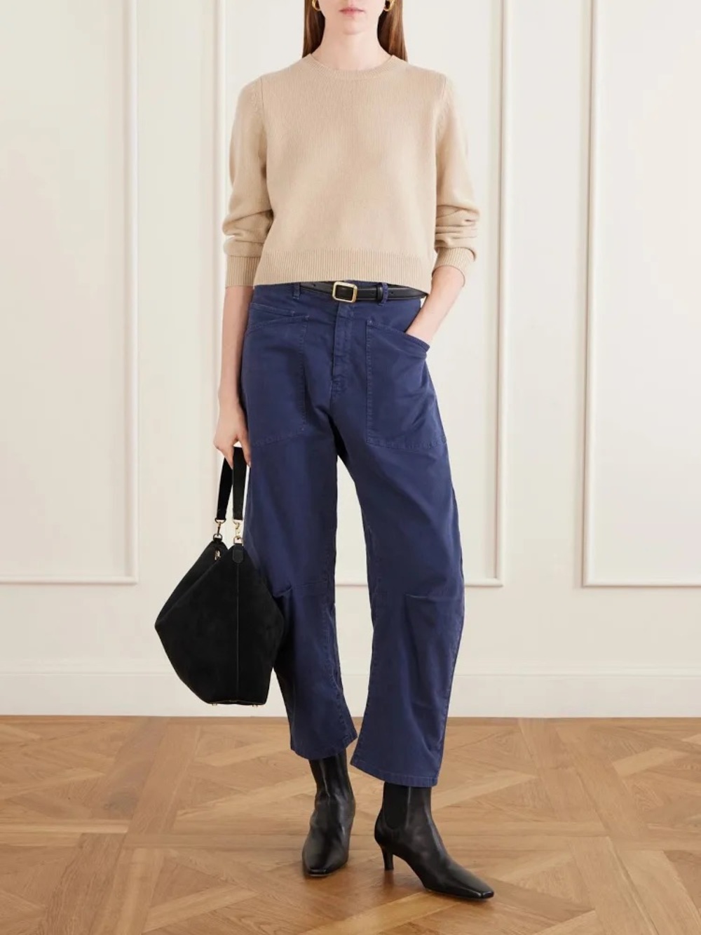 Nili Lotan Venus cashmere sweater light tan